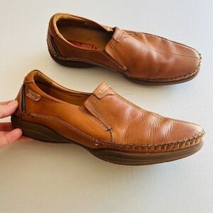 Pikolinos Mens Sz 40 San Telmo Calfskin Leather Loafer Slip On Brandy Shoes